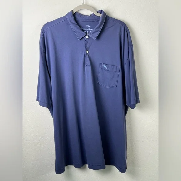 Tommy Bahama Relax Blue Pima Cotton Short Sleeve Polo - Picture 1 of 14